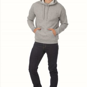 Sweater met 2-delige capuchon met trekkoord in dezelfde kleur en met ""B&C No Label"" voor een eenvoudige rebranding.
