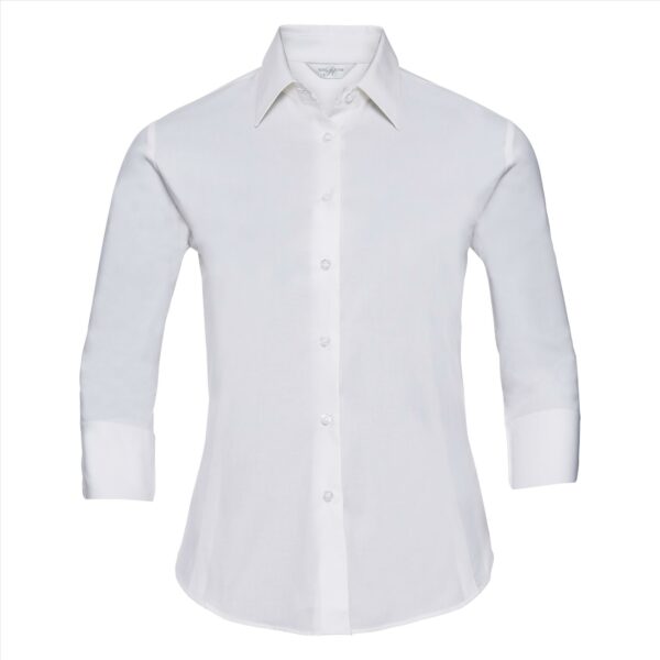 Ladies ¾ Sleeve Fitted Stretch Shirt