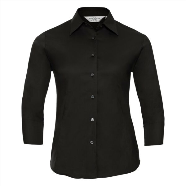 Ladies ¾ Sleeve Fitted Stretch Shirt