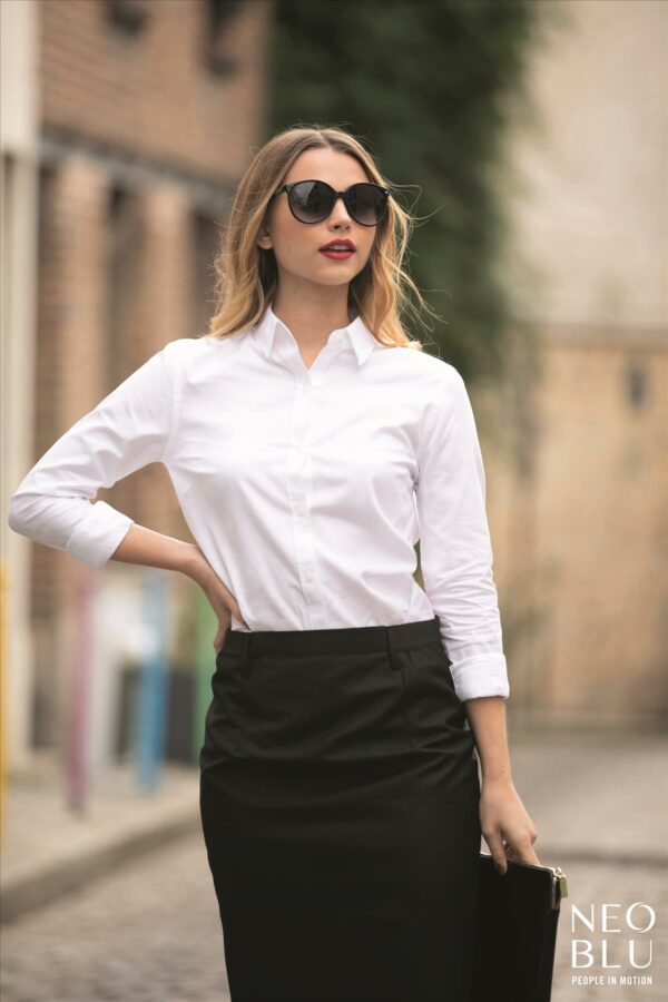 Dit mooie strijvrije dames overhemd Blaise Women heeft een mooie Italiaanse stijl.