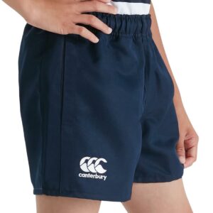 Elasticated waistband with drawcord. Sewn in front crease. Reinforced stitching. Two side pockets reinforced with double bar tacks. Branding on right hem.