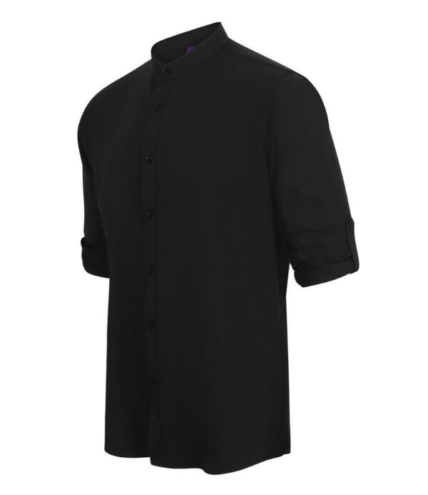 Mandarin Roll Sleeve Anti-Bac Wicking Shirt