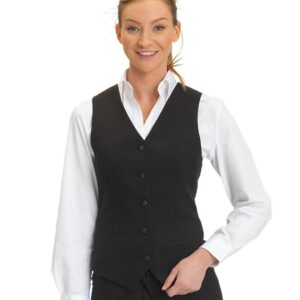 Fully lined front with self fabric back.Shaped front.Longer length.Five button single breasted.Two pockets with flaps.Domestic wash 40°C.