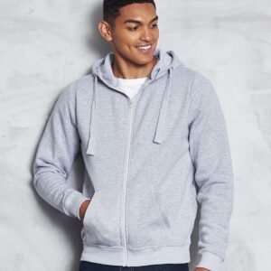 "Soft cotton faced fabric. Brushed back fleece. Drop shoulder style. Three panel