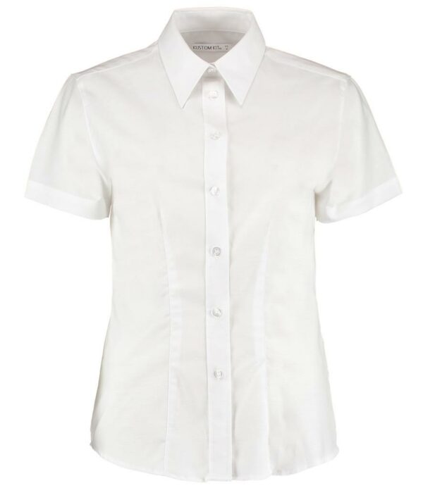 Ladies Short Sleeve Tailored Workwear Oxford Shirt