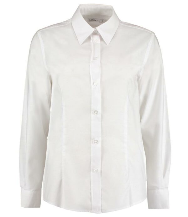 Ladies Long Sleeve Tailored Workwear Oxford Shirt