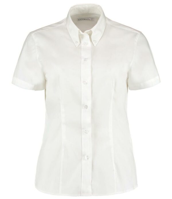 Ladies Premium Short Sleeve Tailored Oxford Shirt