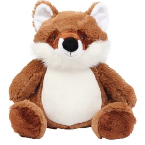 "Brown coloured soft plush fox. White inner ears