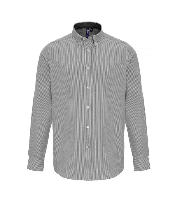 Long Sleeve Striped Oxford Shirt