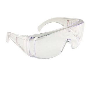 "Certified to EN166 1F and EN170 2C-1.2. Anti-scratch coating. Moulded-in brow guard and vented side shields. Wrap around design suitable to be worn with or without spectacles. Protects against hazards in industry