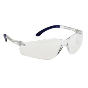 Certified to EN166 1F.Anti-scratch and anti-fog coating.Lightweight construction and soft touch temples.One-piece curved lens offers clear and unobstructed vision.Free spectacle cord.Protects against hazards in industry