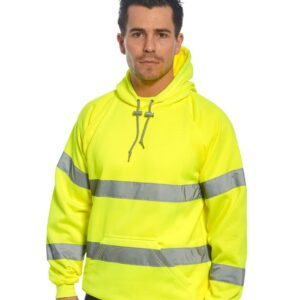 Conforms to EN ISO 20471: 2013 + A1: 2016 class 3. RIS-3279-TOM (orange only). ANSI/ISEA 107 class 3.2. Double fabric hood with contrast drawcord and toggles. Raglan sleeves. Two reflective bands around the body and sleeves. Front pouch pocket. Ribbed cuffs and hem.