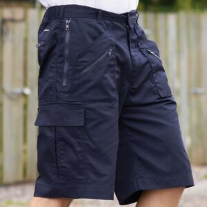 UPF rating of 50+.Elasticated back waistband with belt loops.Zip fly with button over.Two side patch pockets and two zip pockets with slanted entry.Two side and rear zip pockets.Right leg pocket with tear release closure.Branding on right rear pocket.