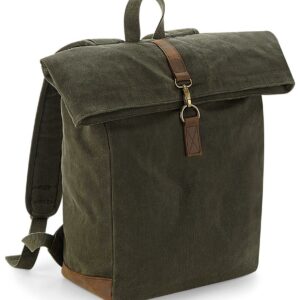 "Fully lined. Cotton webbing grab handle. Padded adjustable shoulder straps. Padded back panel. Main zip compartment with brass effect clip. Internal slip pocket. Real leather trim detail. Antique brass effect fittings. Laptop compatible up to 15.6'"". Tear out label. Due to the nature of the fabric