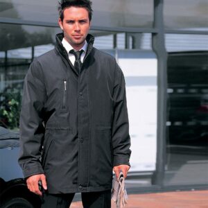 "Polyester lining plus zip out luxury Tech3™ fleece liner. Showerproof