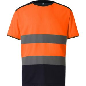 "Conforms to EN ISO 20471: 2013 + A1: 2016 class 2. RIS-3279-TOM (orange/navy only). Breathable