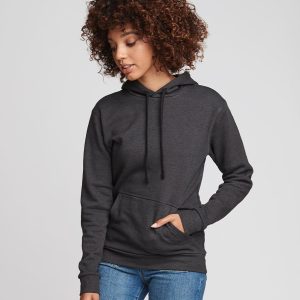 Brushed back fleece.Drop shoulder style.Two panel hood with self colour drawcord.Taped neck.Locker patch.Front pouch pocket.1x1 ribbed cuffs and hem.Twin needle stitching.Tear out label.