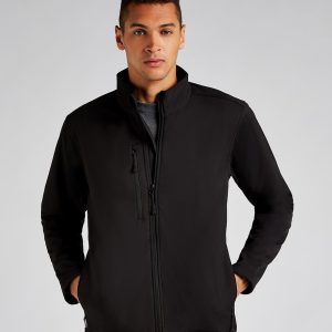 96% polyester/4% spandex outer.Bonded micro fleece.Polyester mesh lined front panels.Wind resistant and breathable.Taped neck.Hanging loop.Full length zip with chin guard and inner zip guard.Right chest zip pocket.Two front zip pockets.Self fabric panel detail.Open cuffs.Drawcord hem.Drop hem.Zip access for decoration.