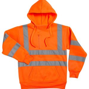 Conforms to EN ISO 20471: 2013 + A1: 2016 class 3.RIS-3279-TOM (orange only).Drop shoulder style.Double fabric hood with self colour drawcord.Front pouch pocket.Right chest zip pocket.Two reflective bands around the body